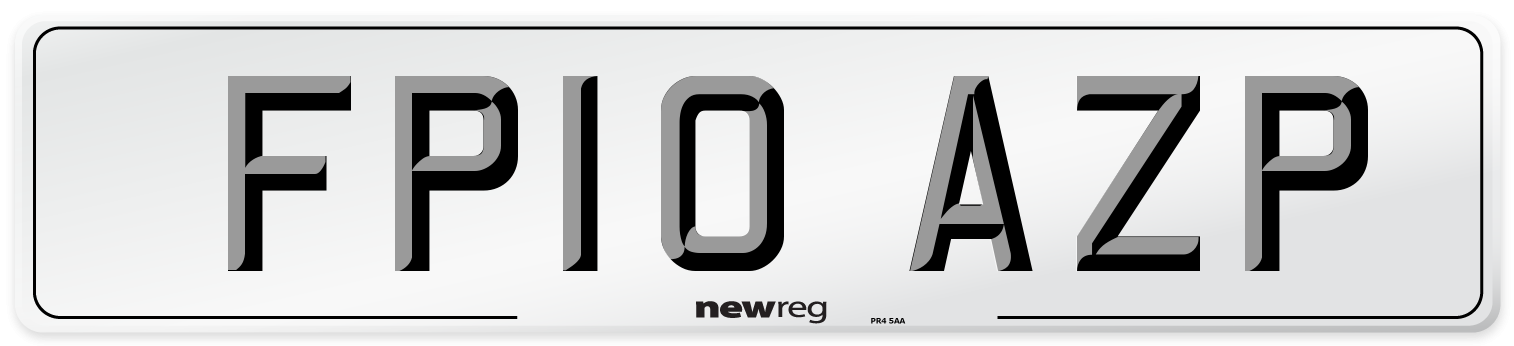 FP10 AZP Number Plate from New Reg